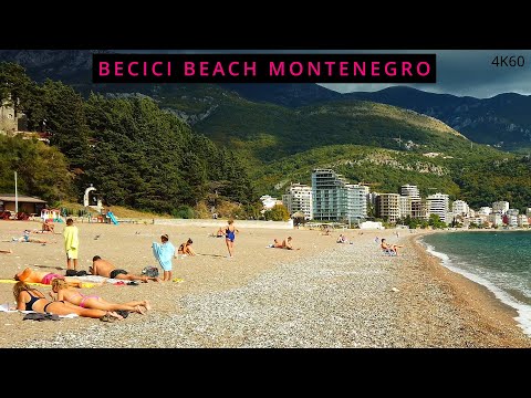 🌴Becici Beautiful Beach🏖️Budva🌞Montenegro🇲🇪2023📷4K60