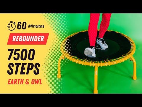 60 Minute Rebounder Walk | 7500 Steps Low Impact Trampoline Workout for All Levels thumbnail