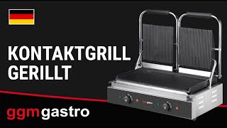 Presse à Panini / Gril de contact - 3,6kW - Plaques rainurées - Surface de cuisson : 480x230mm