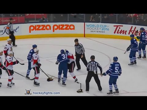 Dion Phaneuf vs Colin Greening