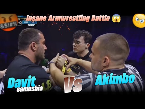 Davit Samushia Vs Akimbo  💀 Insane Armwrestling Battle 😱 #armwrestling 