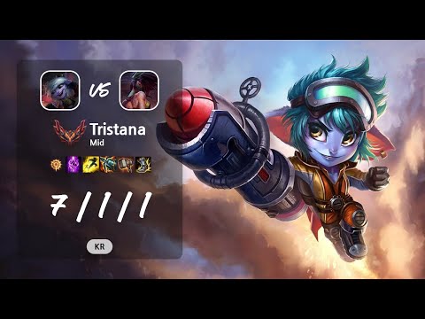 Tristana Mid vs Akali - KR GrandMaster Patch 13.12