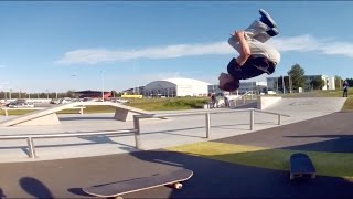 People are Awesome: Kid backflips from one skateboard to another!
