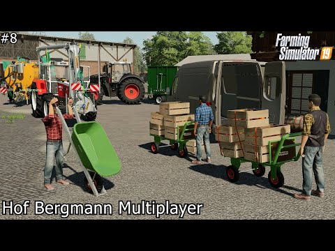 Cleaning of stable with wheelbarrow, Spreading slurry, Making Apple Juice│Hof Bergmann│FS19│#8