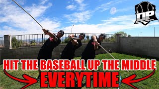 Hit the Baseball up the MIDDLE more consistently (Simple drills to help you make more hard Contact)