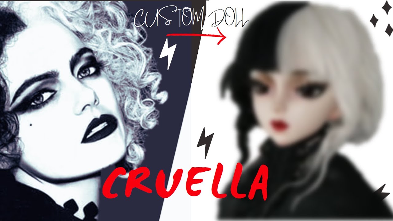 Customizando muñeca de 60 cm [DBS] inspirado en Cruella | Custom doll | OOAK