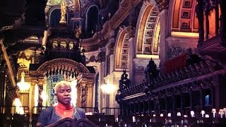 for VSO: Angelique Kidjo singing BLEWU without a microphone in St. Paul's Cathedral in London