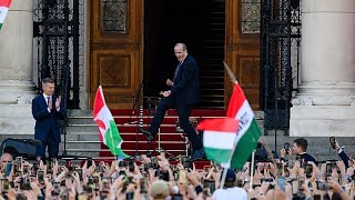 Ungarns designierter Gesundheitsminister Hegedűs tanzt bei Feier für Magyar