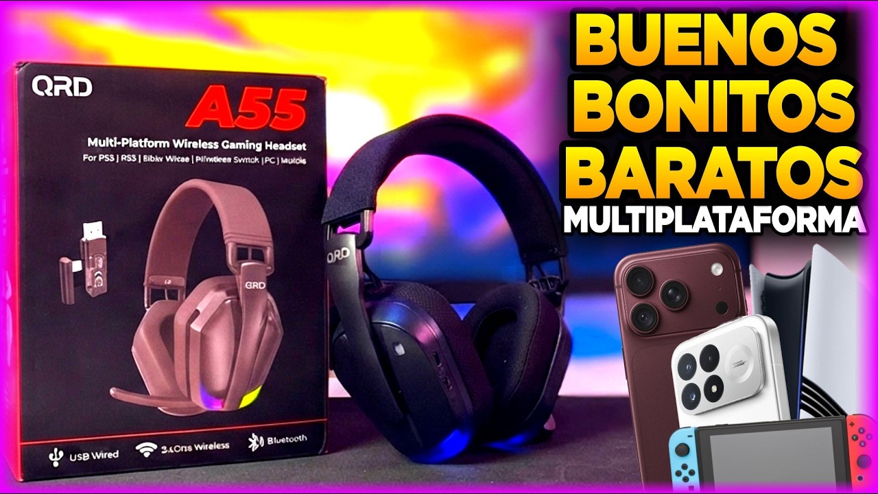 Estos AUDIFONOS GAMER  son TODO EN UNO - QRD A55 - Unboxing y Test