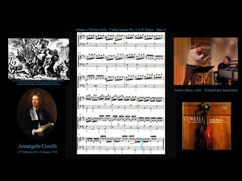 Violin Sonata, Op. 5, No 1. Arcangelo Corelli. Andrew Manze, violin. Richard Egarr, harpsichord