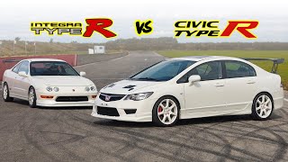 Supercharged Civic TYPE R VS Integra TYPE R Track Battle & Roll Race