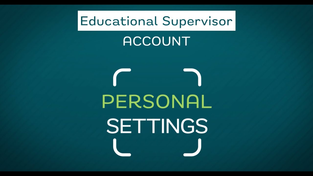 Classera EN supervisor vid3 Personal Settings v1