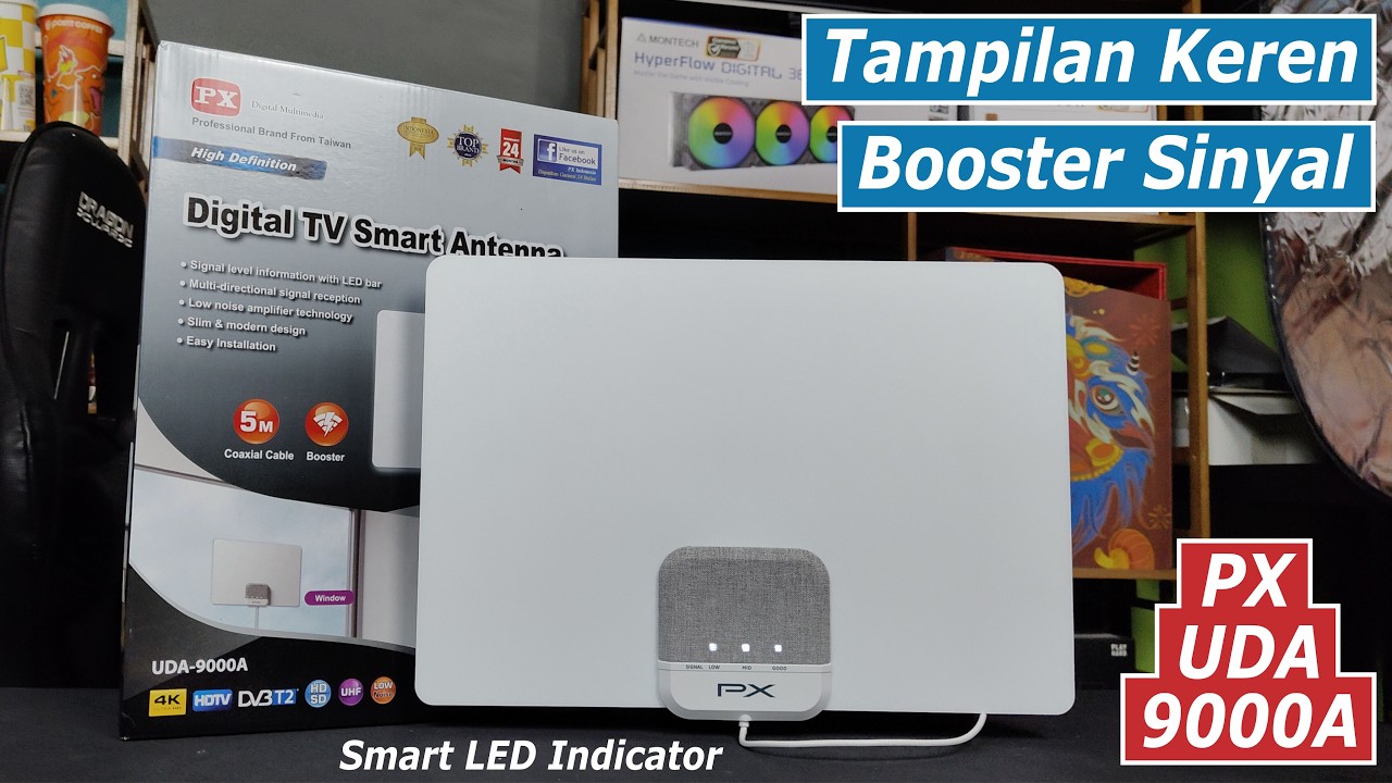 Antena TV Digital Indoor Dengan Booster Sinyal Kencang & Anti Lag | Review PX UDA 9000A
