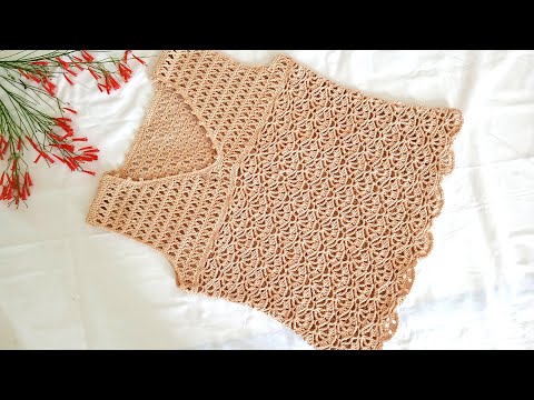 How to crochet summer top for beginners. Easy top tutorial