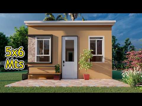 Casa pequeña pero bonita de 30m2 | Plano de 5x6 metros