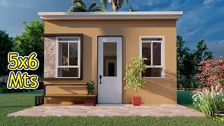 Casa pequeña pero bonita de 30m2 | Plano de 5x6 metros