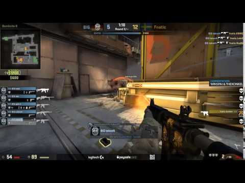 BIG tabseN's Ace (Triple Kill) with M4A4 and USP-S on Train vs Fnatic @ ESL Pro League S6 Europe