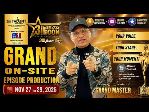 Promo of INTERNATIONAL INDIAN ICON - 3iii 2026 Season 10 Episode Production & Grand Finale with ANNU KAPOOR