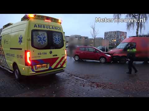 Frontale aanrijding in Meppel