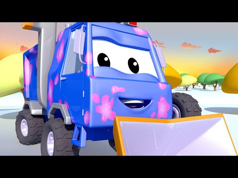 Le Lavage Auto de Tom la Dépanneuse -  Sam le chasse-neige - La Ville des Voitures 🚓 🚒 Dessin animé