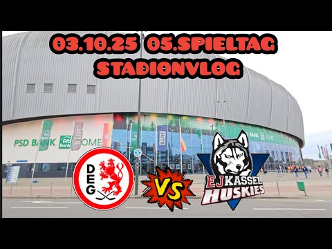 Düsseldorfer EG🔴🟡vs🔵⚪️Kassel Huskies 03.10.25 05.SPIELTAG VLOG😎🏒🔥 #düsseldorf #hockey  #kassel 