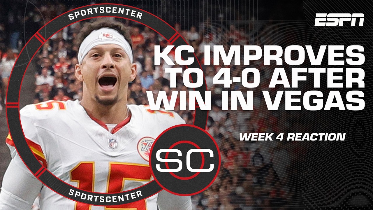 NFL Week 4 Reaction 🏈 Pats hand Bills their first loss, Chiefs remain unbeaten | Sports Center