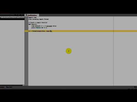 Python Beginner Tutorial Simple Thread Example