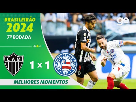 Bahia empata com Atlético Mineiro em Belo horizonte por 1 a 1 e segue no G4 do Brasileirão