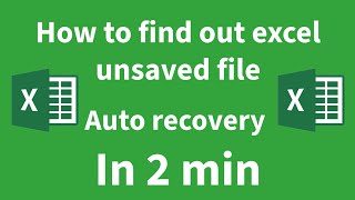 Download the video "How to Find Unsaved Excel File in 2 Minutes | AutoRecover File Recovery"