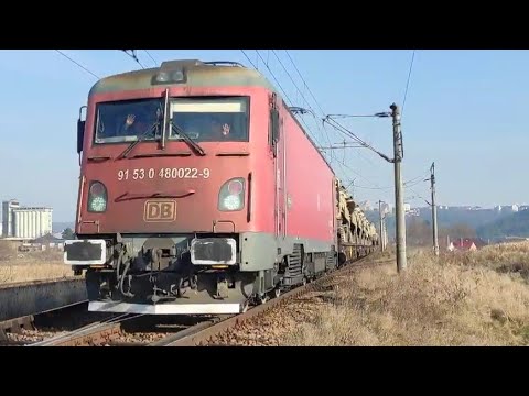 Tren DB Cargo Romania cu echipament NATO remorcat cu LEMA022 a trecut prin Suceava Vest - 13.11.2021