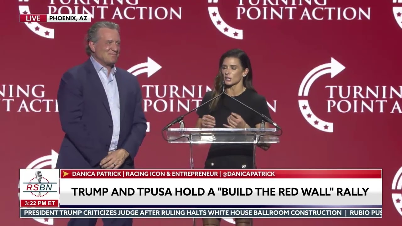 WATCH: Danica Patrick and Jeremy Roenick Hype Up the Turning Point Crowd - 04/17/26