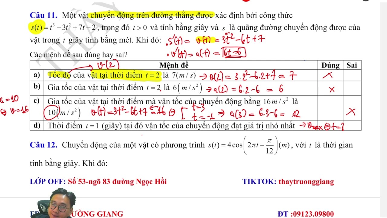 QUY TẮC ĐẠO HÀM (ĐẠO HÀM BẰNG CÔNG THỨC) BÀI TOÁN THỰC TẾ