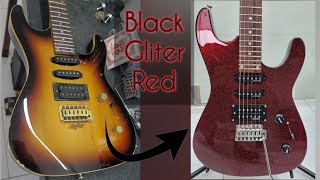 Video thumbnail for Memphis Tagima Mg230 Transformação/Pintura  Black Gliter Red Com preto Pérola by B PINA LUTHIERIA