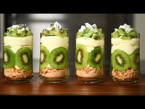 Kiwi cream dessert in 10 minutes!