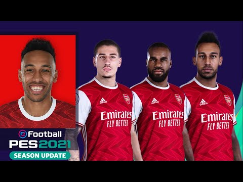 eFootball PES 2021 Arsenal Faces, Stats & Overalls | Season Update