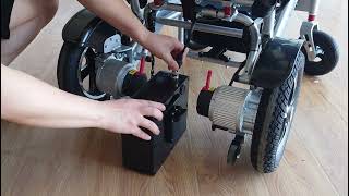 How to remove and install batteries for EA8000 electric wheelchair
