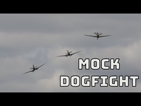 Bf 109 vs Spitfires MOCK DOGFIGHT | Battle of Britain Airshow 2023