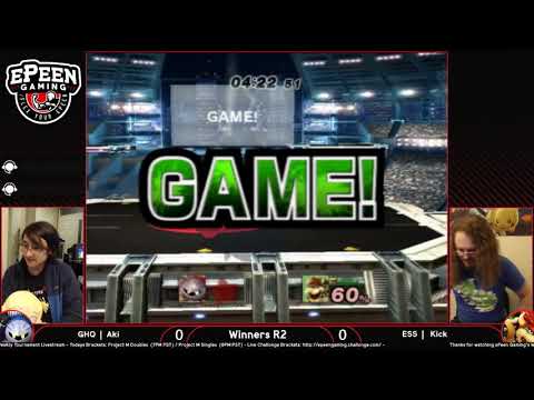 Smash @ TTH - ESS | Kick (Bowser) vs GHQ | Aki (MK/Ness) - Project M (Winners Semis)