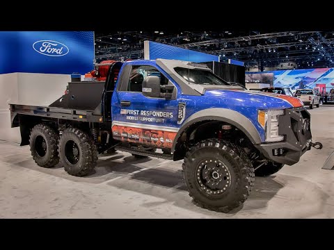 6x6 ford F-550 Superduty Truck at Chicago Auto Show [4K]