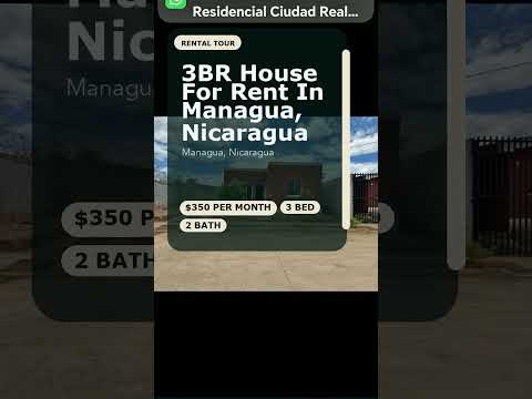 House for Rent in Managua, Nicaragua | $350 per month | 3 bedroom | 2 bath