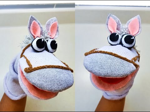 Sock Puppet Donkey / How to make a Sock Puppet