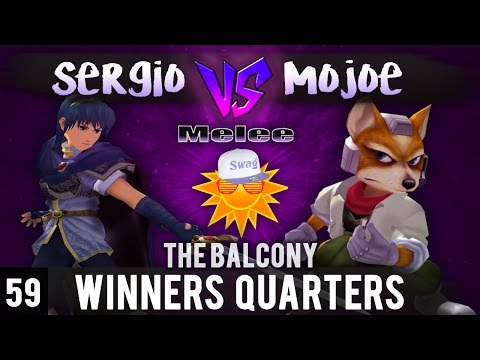 Melee @ The Balcony 59 - Winners Quarters ft. Sergio (Marth) vs. Mojoe (Fox)