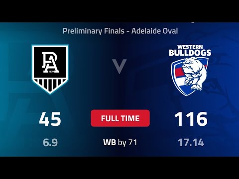 (0:25 )AFL 2021 Preliminary Final. Bulldogs 116 vs Port Adelaide 45.  HAHAHAHAHAHAHAHAHAHAHA ! ! !