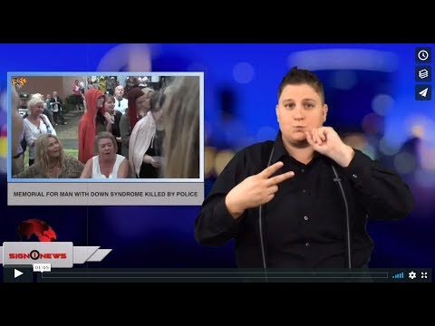 Memorial for man with down syndrome killed by police - (ASL - 8.5.18)