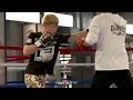 TENSHIN LOOKING TO KO MAYWEATHER IN JAPAN! PUTS FINISHING TOUCHES ON MITTS DAYS AWAY FROM FIGHT