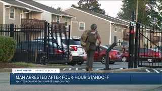 Suspect cuffed after 4-hour standoff at Henrico apartments