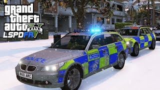 POLICE SNOW PATROL &amp; PURSUITS! - GTA 5 LSPDFR - The British way #112