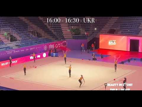 Group Team Ukraine 5 Hoops Podium Trainings - World Championships Valencia 2023