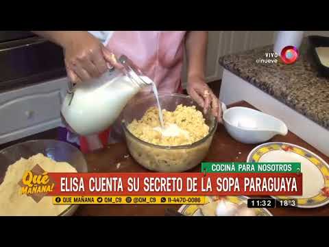 Elisa cocina con nosotros y nos cuenta el secreto de la sopa paraguaya