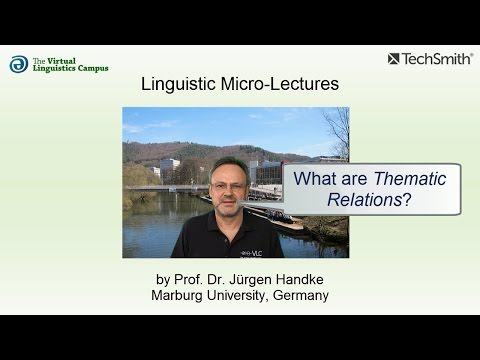 SYN_026 - Linguistic Micro-Lectures: Thematic Relations